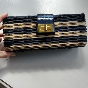 J.Crew wicker clutch